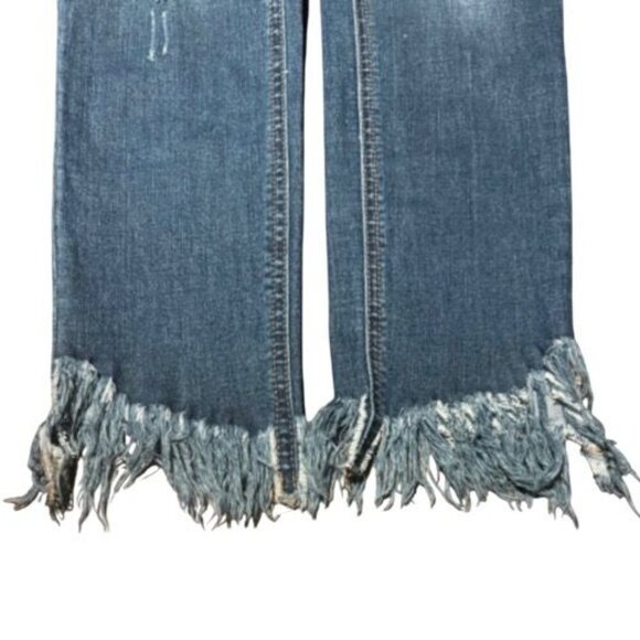Free People Womens Great Heights Frayed Hem Skinny Jeans Size 26 - Picture 4 of 7